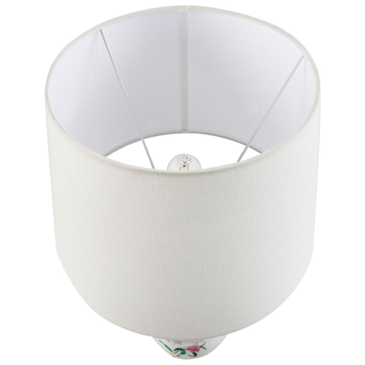 TISCHLAMPE Porzellan Weiß Febros - Pink/Gelb, Keramik (36/36/61cm) - Beliani