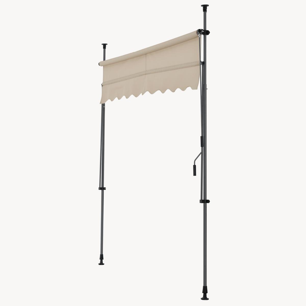 KLEMMMARKISE Stem - Sandfarben, Textil/Metall (200/309/120cm) - pro.tec