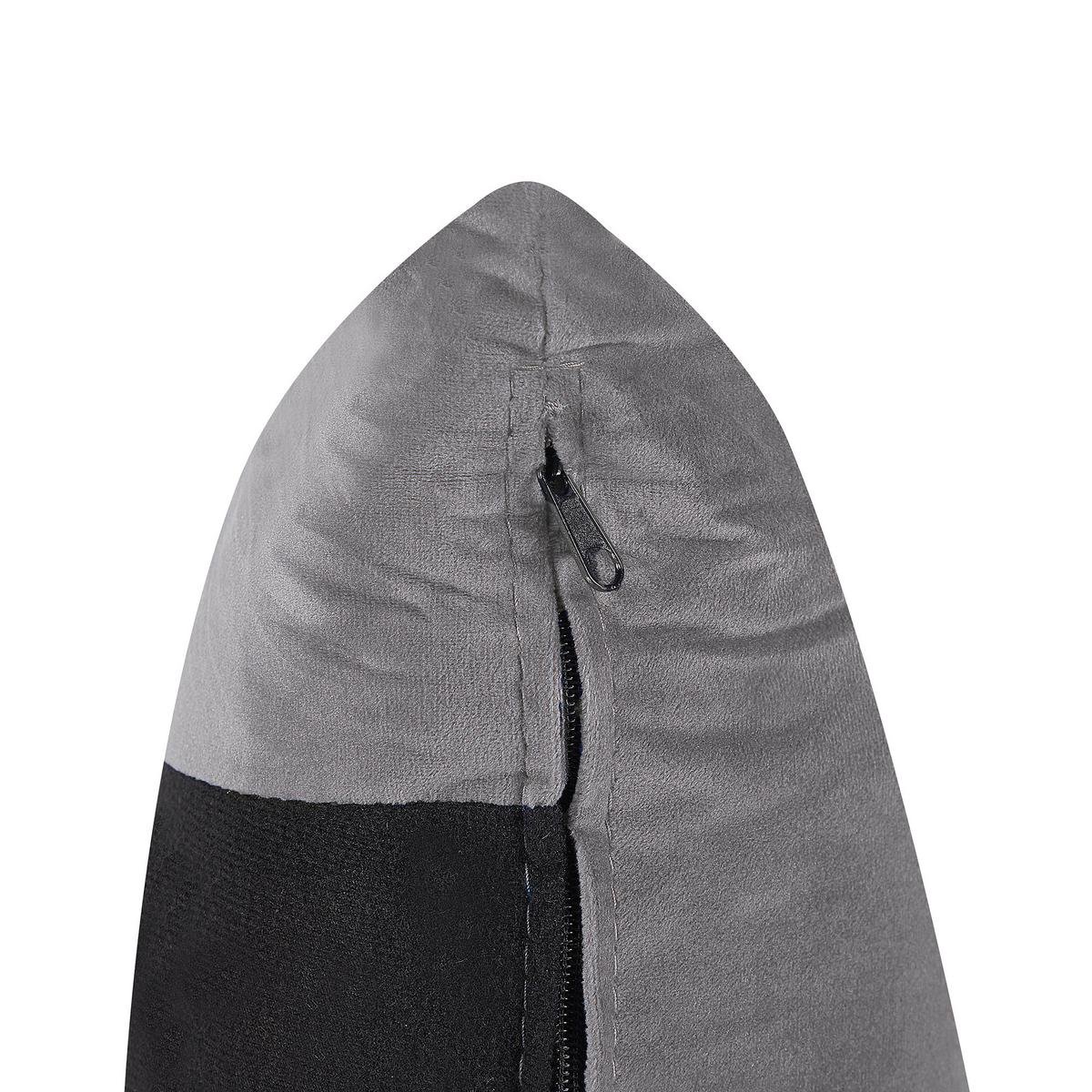 3-SITZER-SOFA Samtstoff Grau Maura - Grau, Textil (185/83/78cm) - Beliani