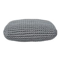 STRICK-POUF grau, Bodenkissen 70/70/20 cm - Grau, Textil (70/20/70cm) - Homescapes