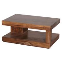COUCHTISCH in Braun, Massivholz, Modernes Design, 90x60x40 cm - Braun, Holz (90/60/40cm) - KADIMA DESIGN