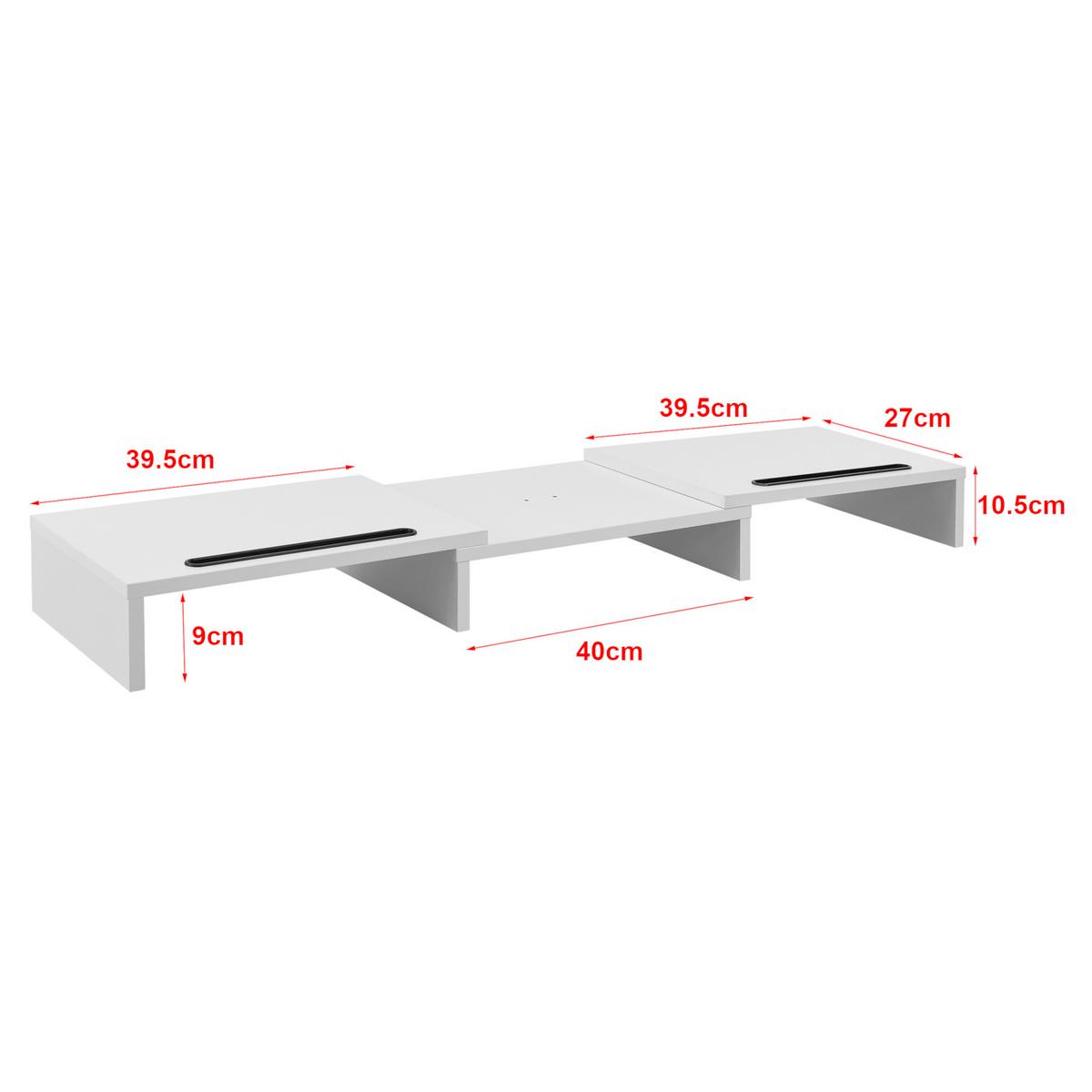 MONITORSTÄNDER Vilppula - Weiß, Holzwerkstoff (27/79/10.5cm) - [en.casa]