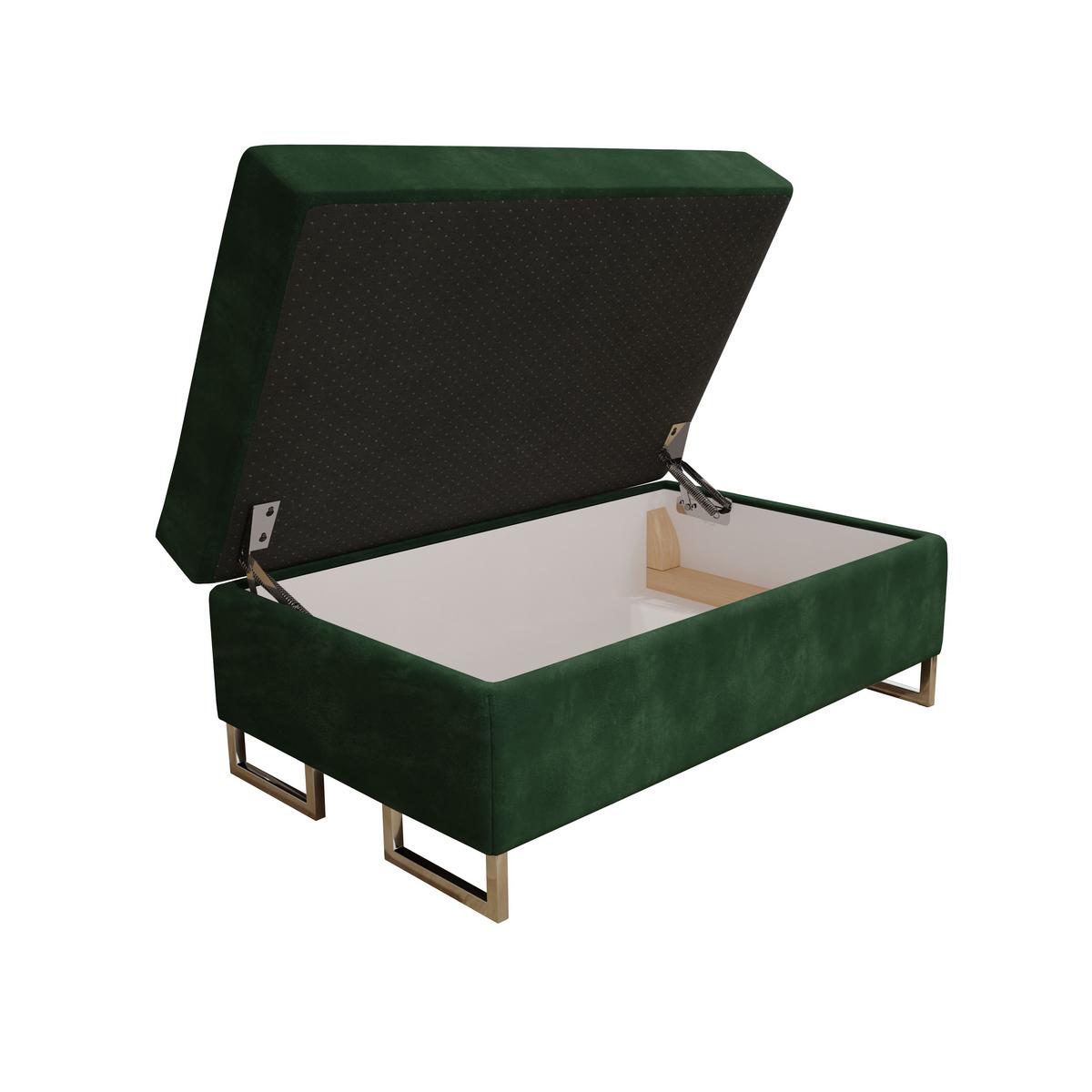 POLSTERHOCKER BARLET Grün 100x60 cm - Grün, Textil (100/41/60cm) - MASSENO