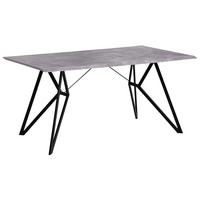 ESSTISCH 160/90/76 cm Hellgrau Rechteckig Buscot - Grau, Holzwerkstoff (160/90/76cm) - Beliani