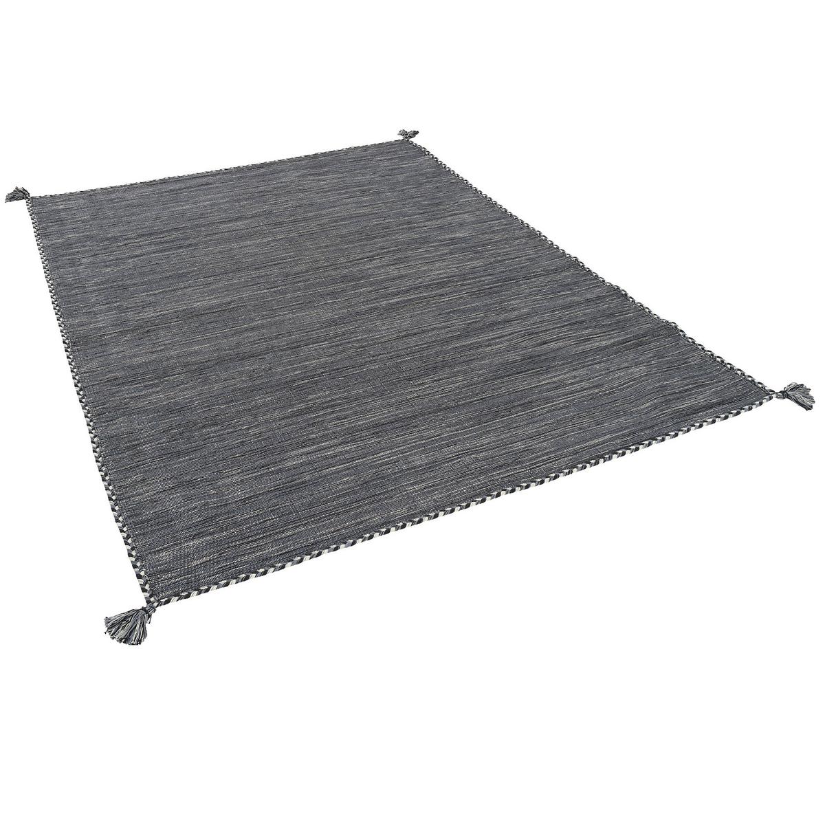 NATUR TEPPICH KELIM PRICO - Anthrazit, Textil (200/300cm) - Pergamon