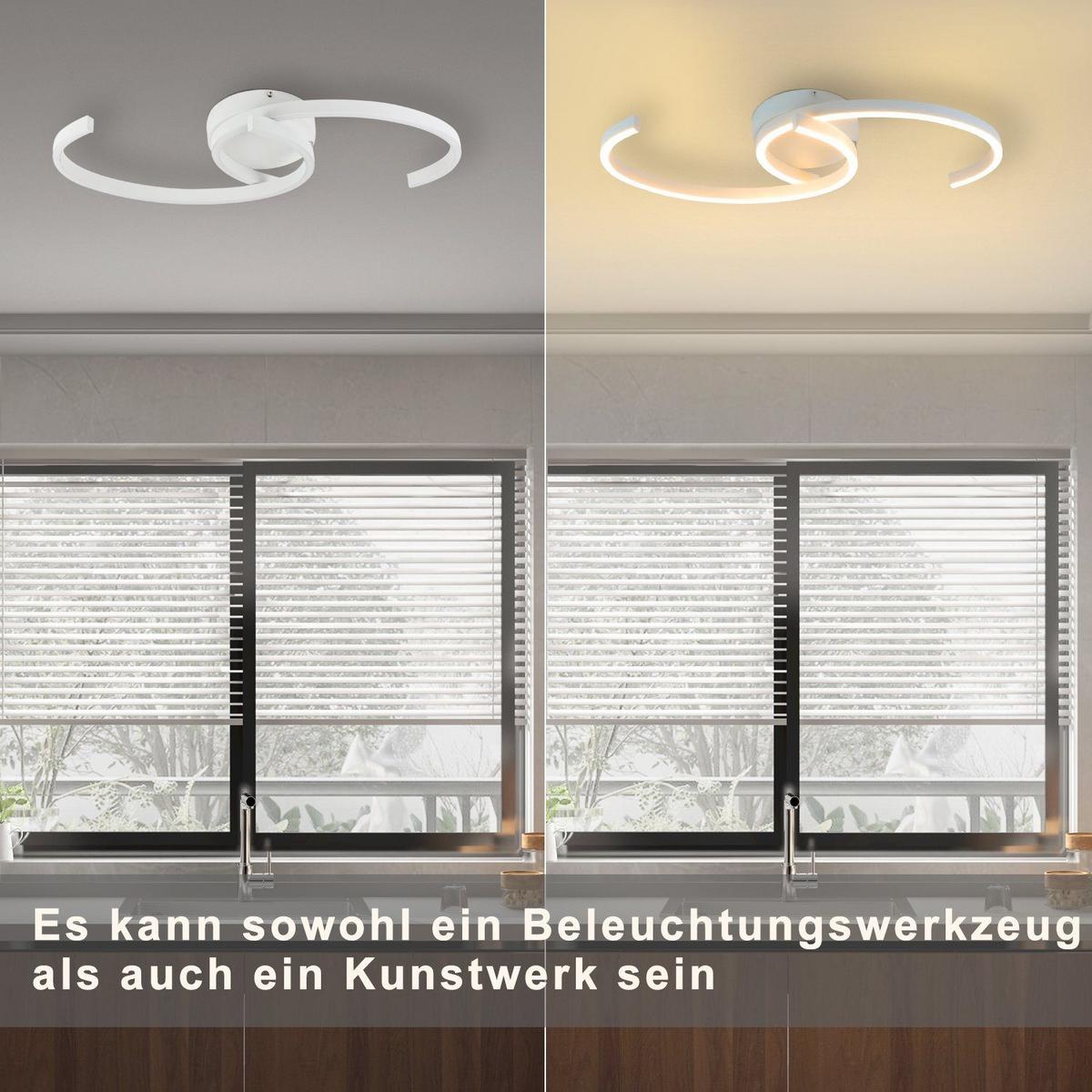 LED-DECKENLEUCHTE Oliver 60/16/9 cm - Weiß, Metall (60/16/9cm) - Nettlife
