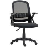 BÜROSTUHL höhenverstellbar aus Mesh Schwarz - Schwarz/Weiß, Kunststoff/Textil (57.5/101/60cm) - HOMCOM