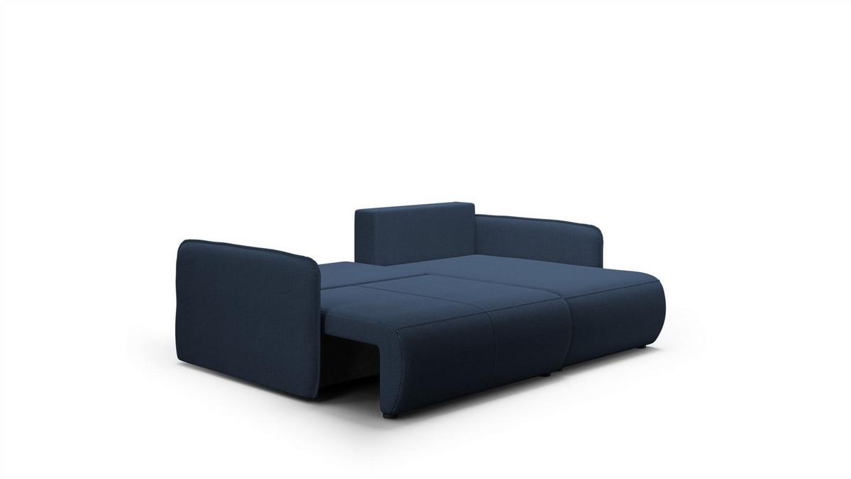 ECKSOFA Calgary - Dunkelblau, Holzwerkstoff/Textil (207/148cm) - Fun Möbel