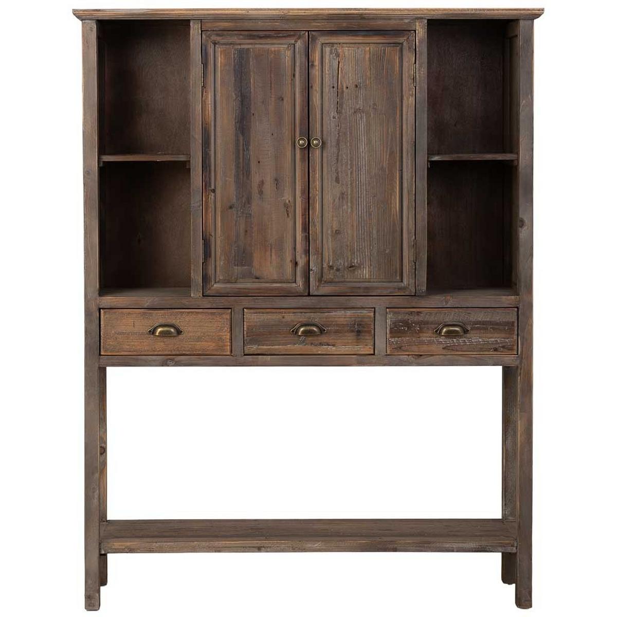 HIGHBOARD mit 2 türen und 3 schubladen 127x40x163 cm - Braun, Holz (127/136.5/40cm) - Wanderlust