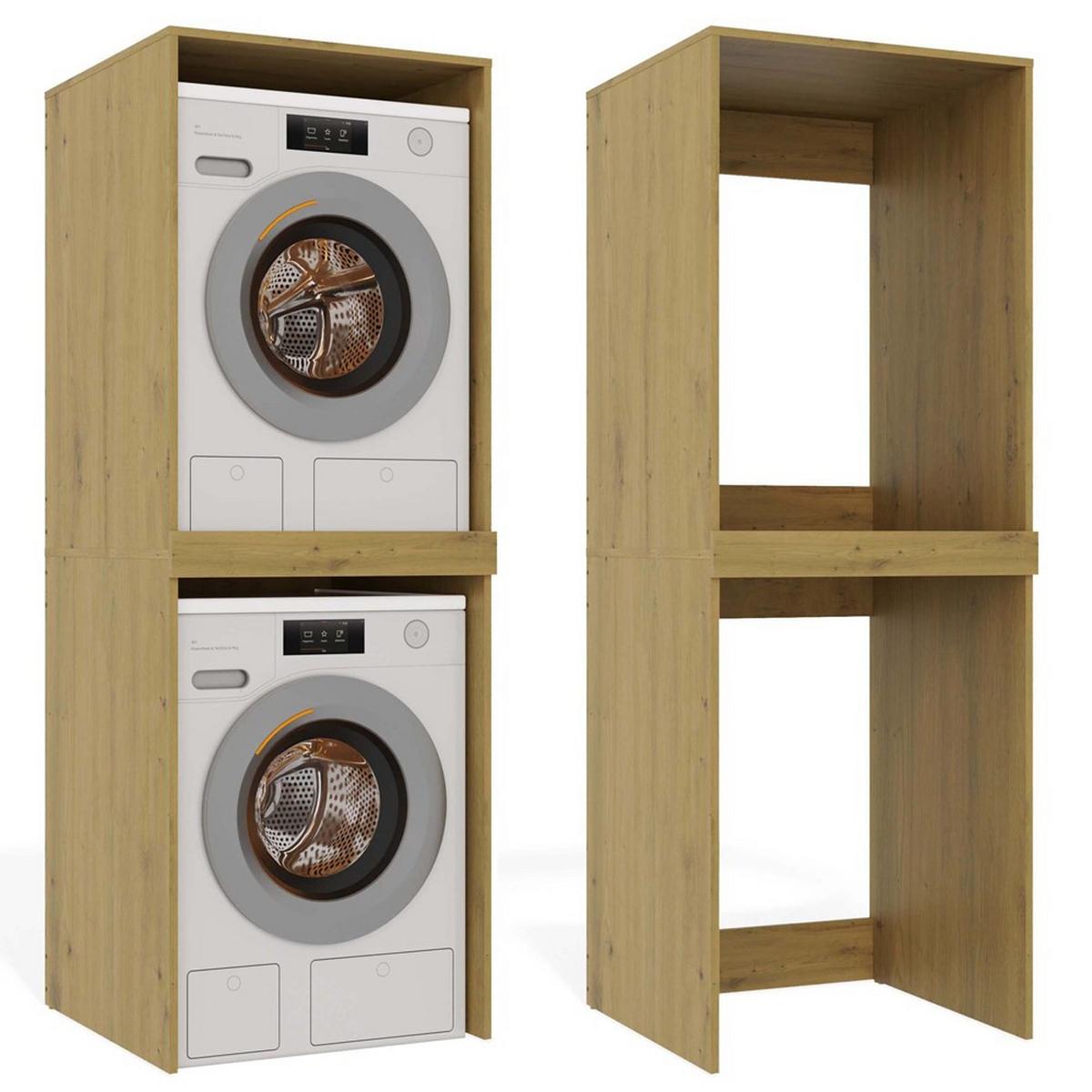 WASCHMASCHINENUMBAUSCHRANK C1 Artisan 64/180/64 - Eiche Artisan, Holzwerkstoff (64/180/64cm) - RAUMHIRSCH FURNITURE