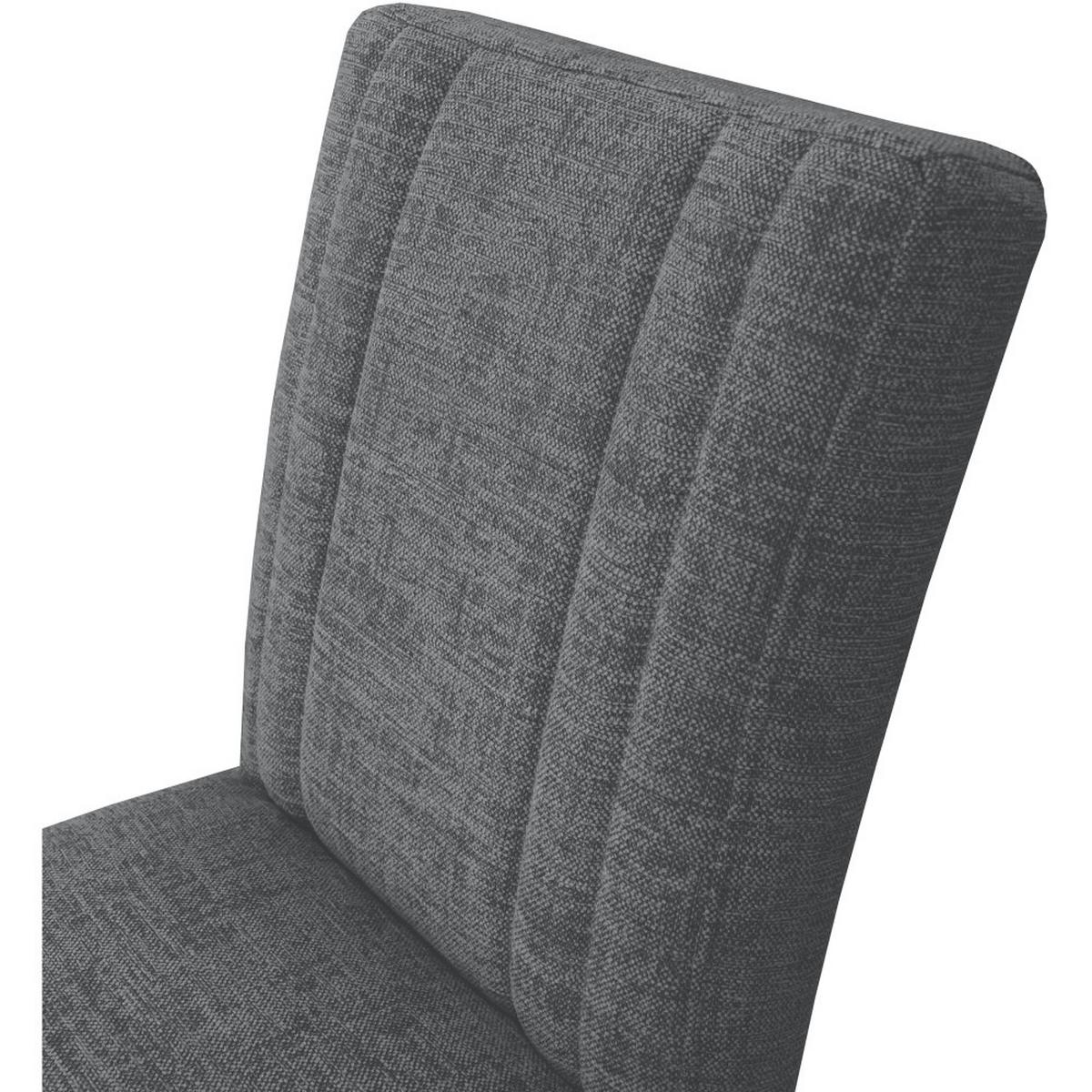 STUHL FREYA mit Buchenholzbeinen, Polsterstuhl, Dunkelgrau - Dunkelgrau/Buchefarben, Holz (47/94/42cm) - Beautysofa