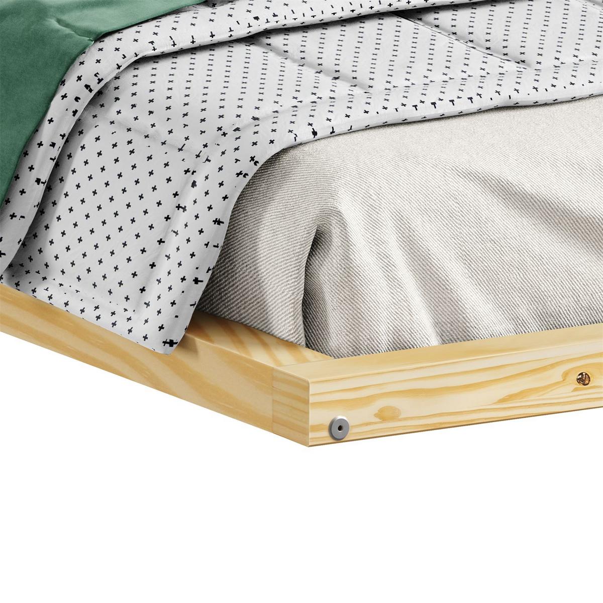 BODENBETT ELOA 90x200 cm natur - Naturfarben, Holz - IDIMEX