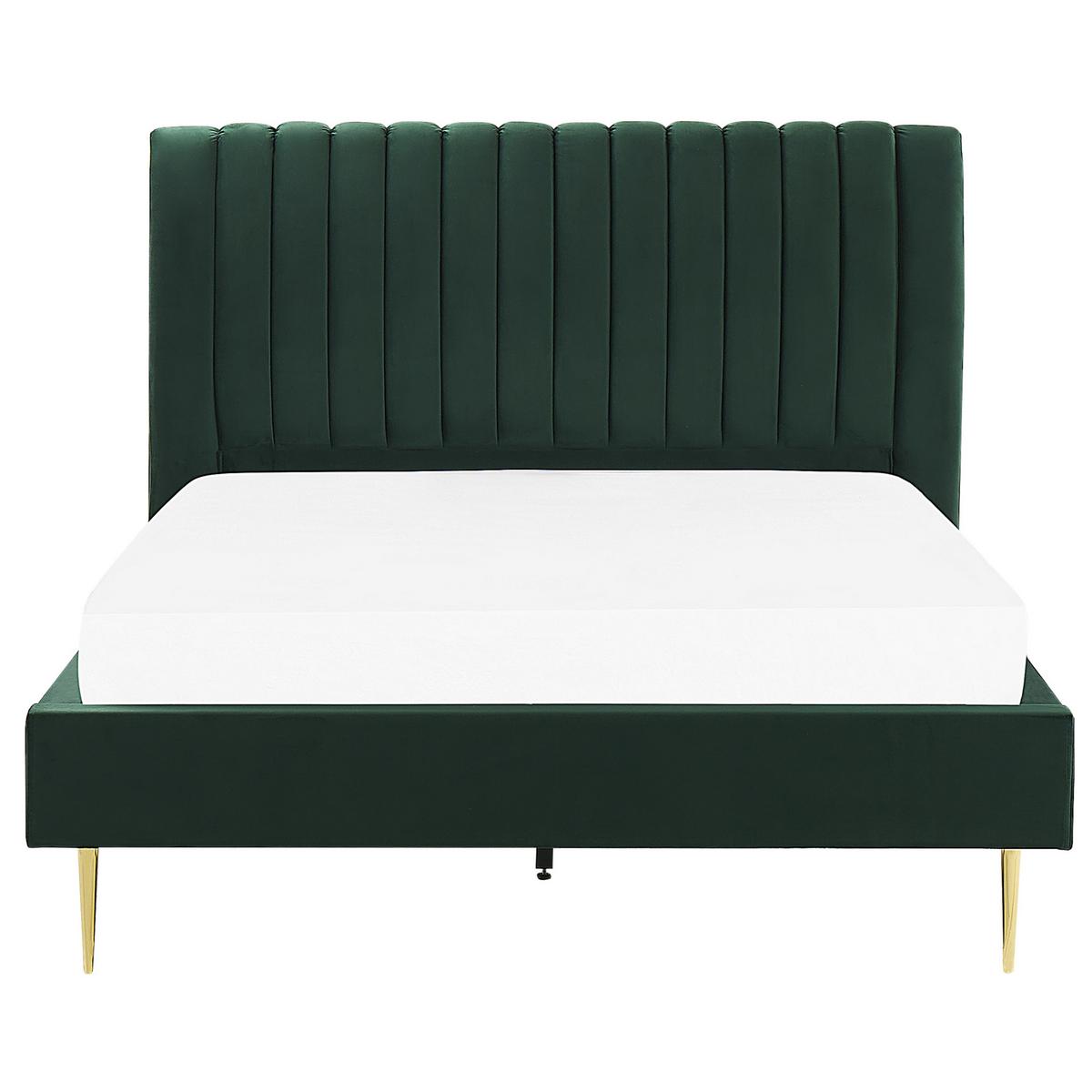 POLSTERBETT 140/200cm Smaragdgrün Marville - Grün, Textil (140/200cm) - Beliani