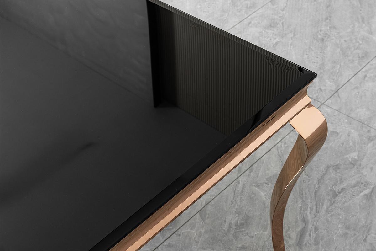 ESSTISCH AMARA Rosé Glas - Roségold/Rosa, Glas/Metall (100/200/75cm) - KAWOLA