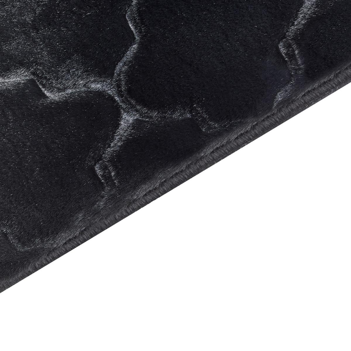 SHAGGY-KUNSTFELLTEPPICH Gharo 230/160 cm - Schwarz, Kunststoff (160/230cm) - Beliani