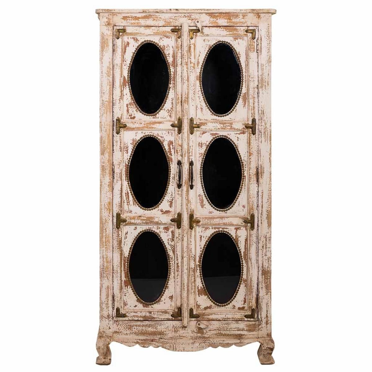 VITRINE aus Holz, braun, 91x40x183cm - Beige, Holz (91/183/40cm) - Wanderlust