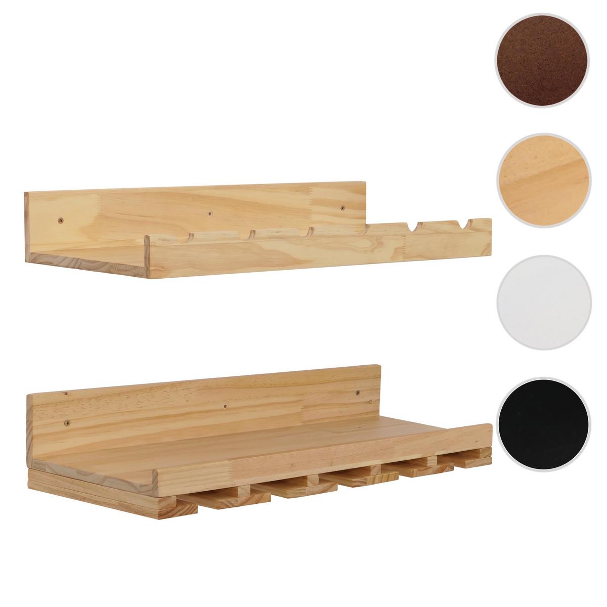 WEINREGAL Hellbraun 2er-Set-Set - Hellbraun, Holz (61/12/28cm) - MCW