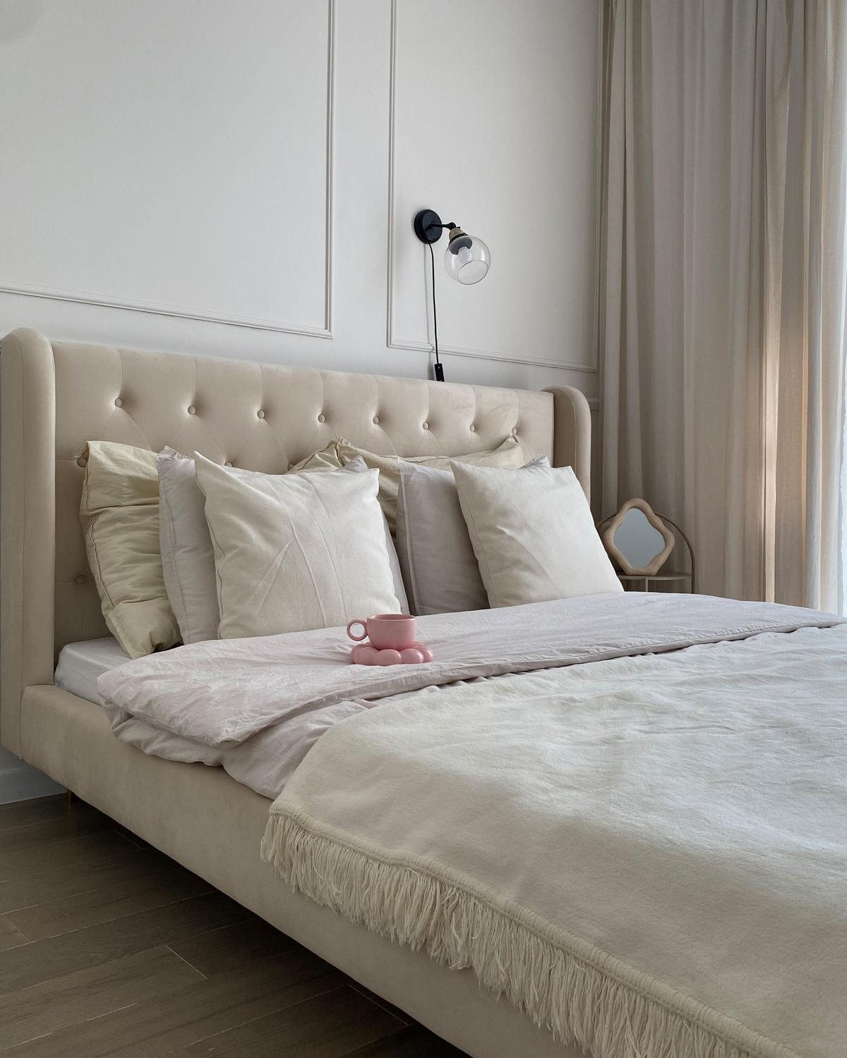 POLSTERBETT 160/200cm Beige Forbach - Beige, Textil (160/200cm) - Beliani