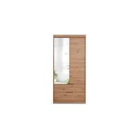 DREHTÜRENSCHRANK AKALI 103/213/60 cm 2-türig mit Spiegel Eiche Artisan - Eiche Artisan, Holzwerkstoff (103/213/60cm) - MASSENO
