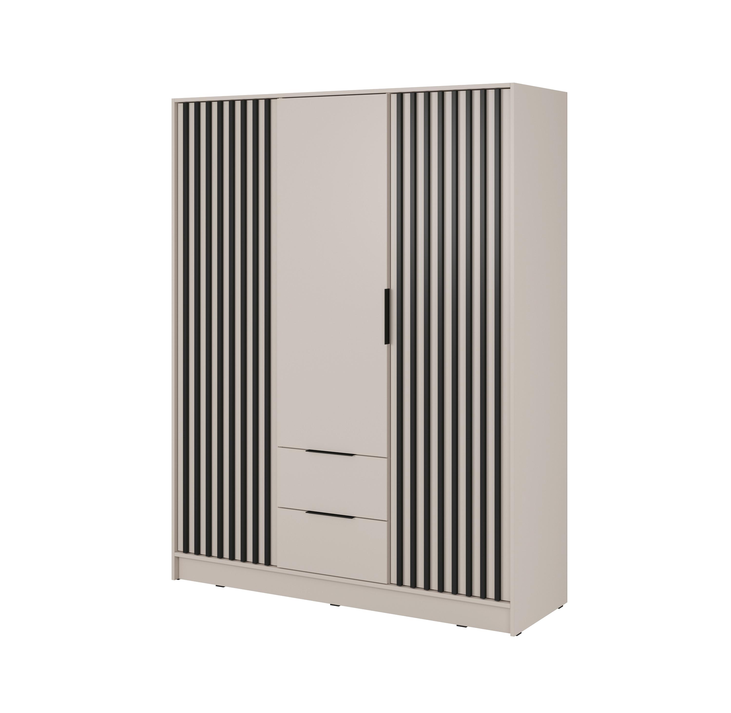 DREHTÜRENSCHRANK NELIANA 155/200/51 cm 3-türig Kaschmir - Kaschmir, Holzwerkstoff (155/200/51cm) - MASSENO