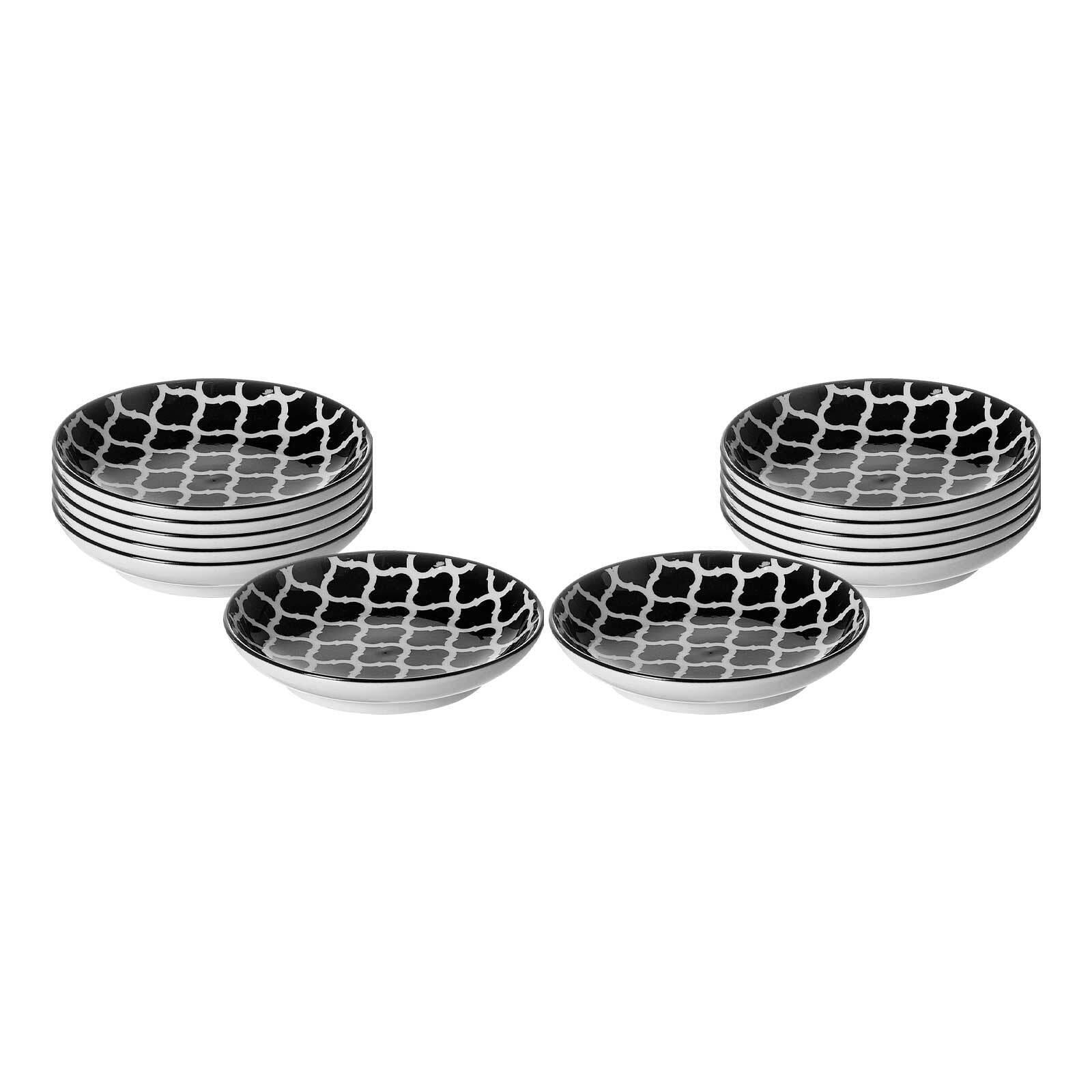 DIPSCHALEN Takeo Swing schwarz-weiß ø 10 cm 12er Set - Schwarz/Weiß, Keramik (10cm) - Ritzenhoff Breker