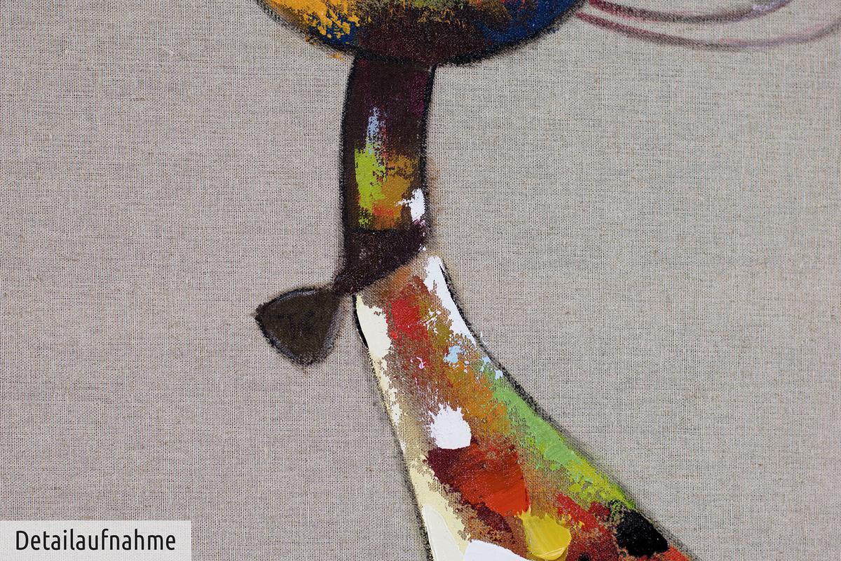ACRYLBILD HANDGEMALT 60/80 cm - Multicolor/Grau, Holz/Textil (60/80cm) - KUNSTLOFT