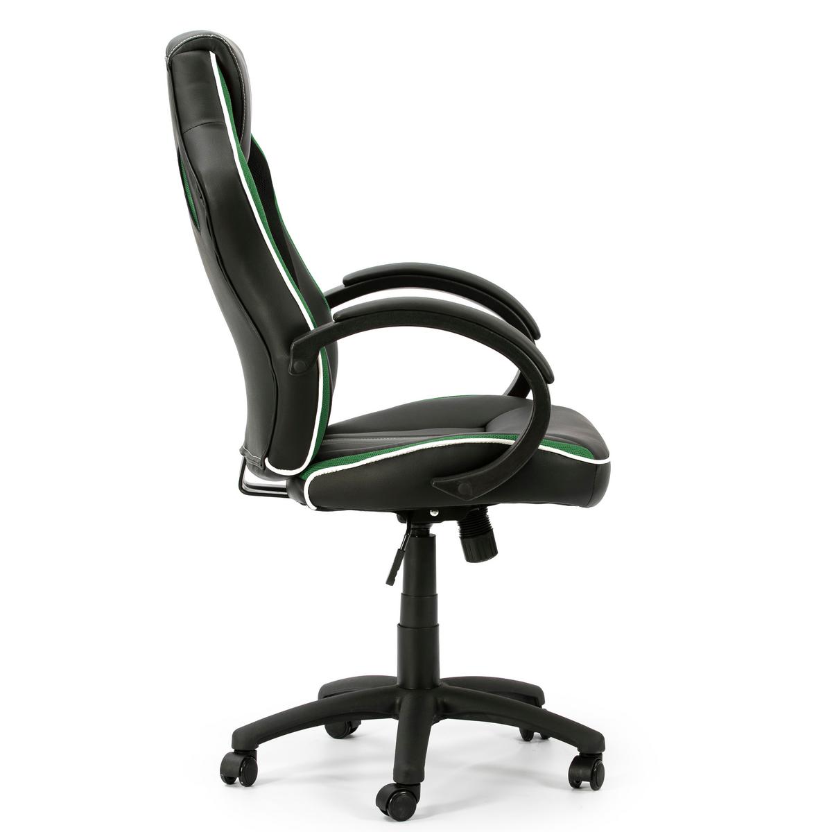 DREHSTUHL Formula Schwarz/Grün - Grün, Fell (68/112/61cm) - VS Venta-stock