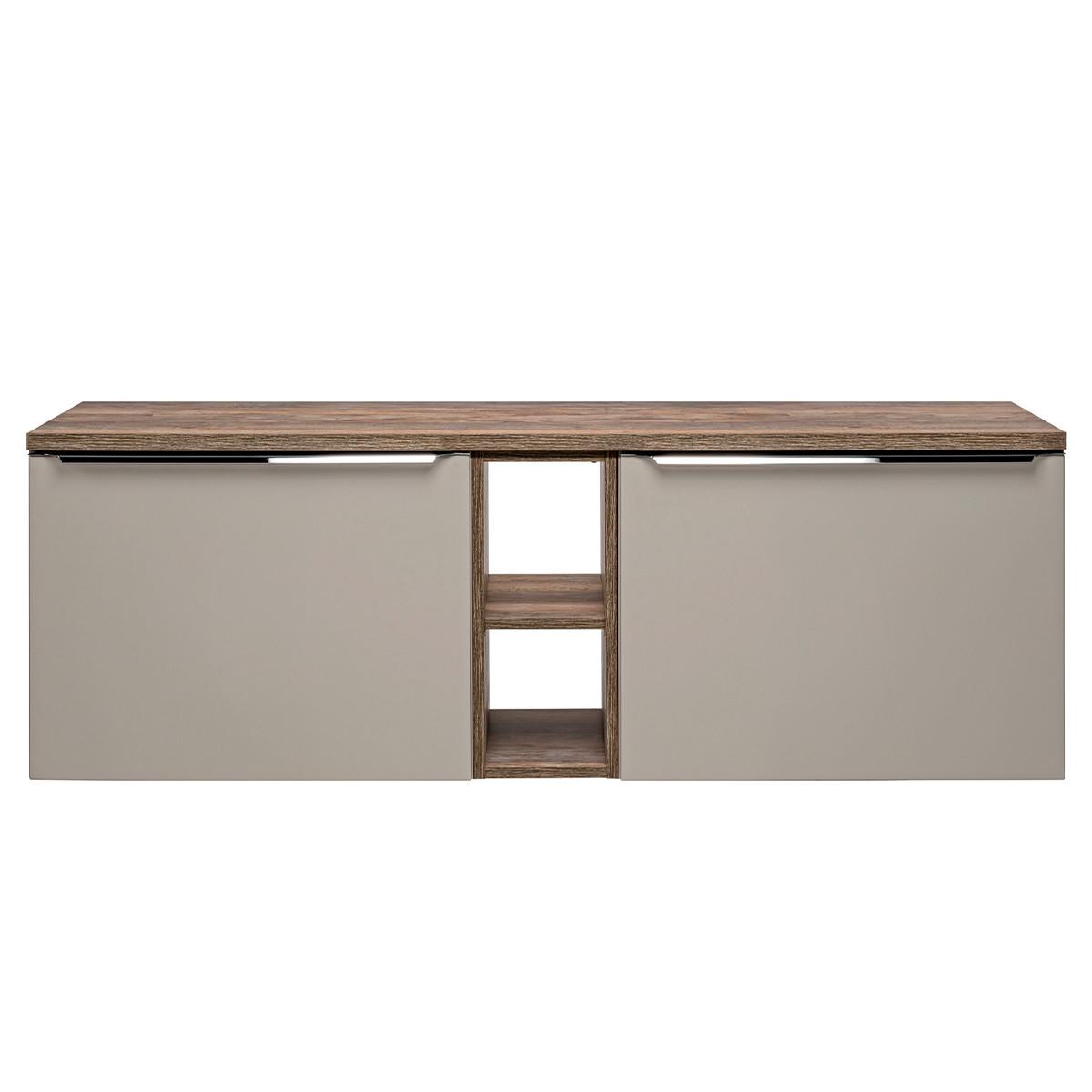 WASCHTISCHUNTERSCHRANK 140cm Éros Taupe - Taupe, Holzwerkstoff (140/48/46cm) - Petits-meubles