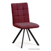 ESSZIMMERSTUHL drehbar (8er-Set) Despa 47x91x60 Schwarz/Marsala - Brombeere/Schwarz, Kunststoff (60/91/47cm) - 58aufmkessel