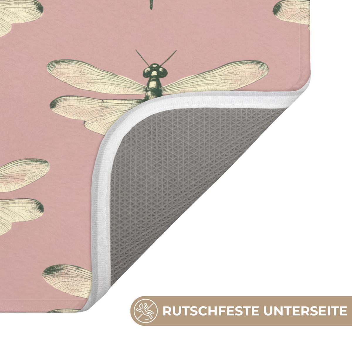 BADEMATTE Lillibells - Muster - Rosa 60x40 cm - Rosa, Textil (60/40cm) - OnlyWow