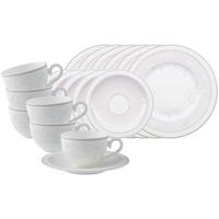 KAFFEESERVICE Gray Pearl weiß 18-tlg. - Weiß, Keramik (2/2/2cm) - Villeroy & Boch