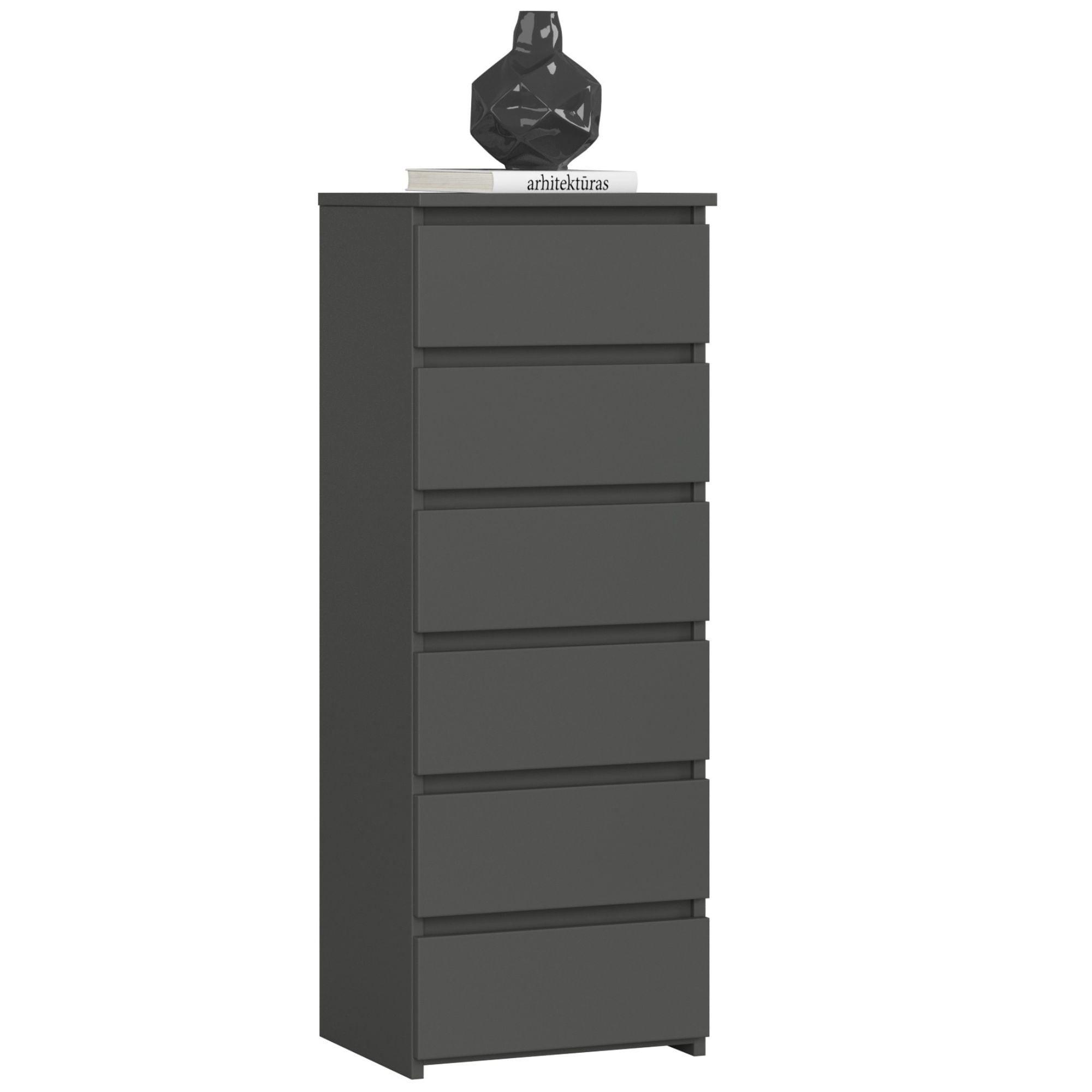 KOMMODE Graphit Grau 109/40/35 - Graphitfarben, Holzwerkstoff (40/109/35cm) - RAUMHIRSCH FURNITURE