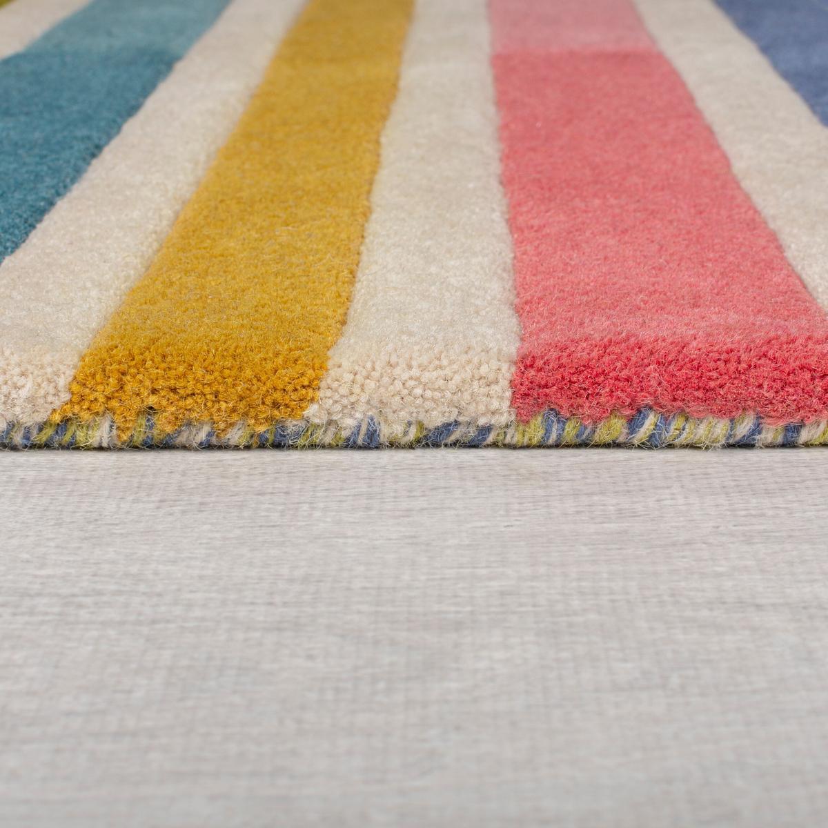 WOLLTEPPICH DERWENT, gestreift, Bunt, 200 x 290 cm - Multicolor, Textil (290/200cm) - KADIMA DESIGN