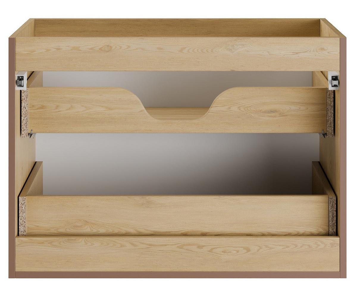 BADMÖBEL-SET Nordic 2 Teile Eiche - 80 x 46 x 58 cm - Eichefarben, Holz (80/58/46cm) - Badplaats