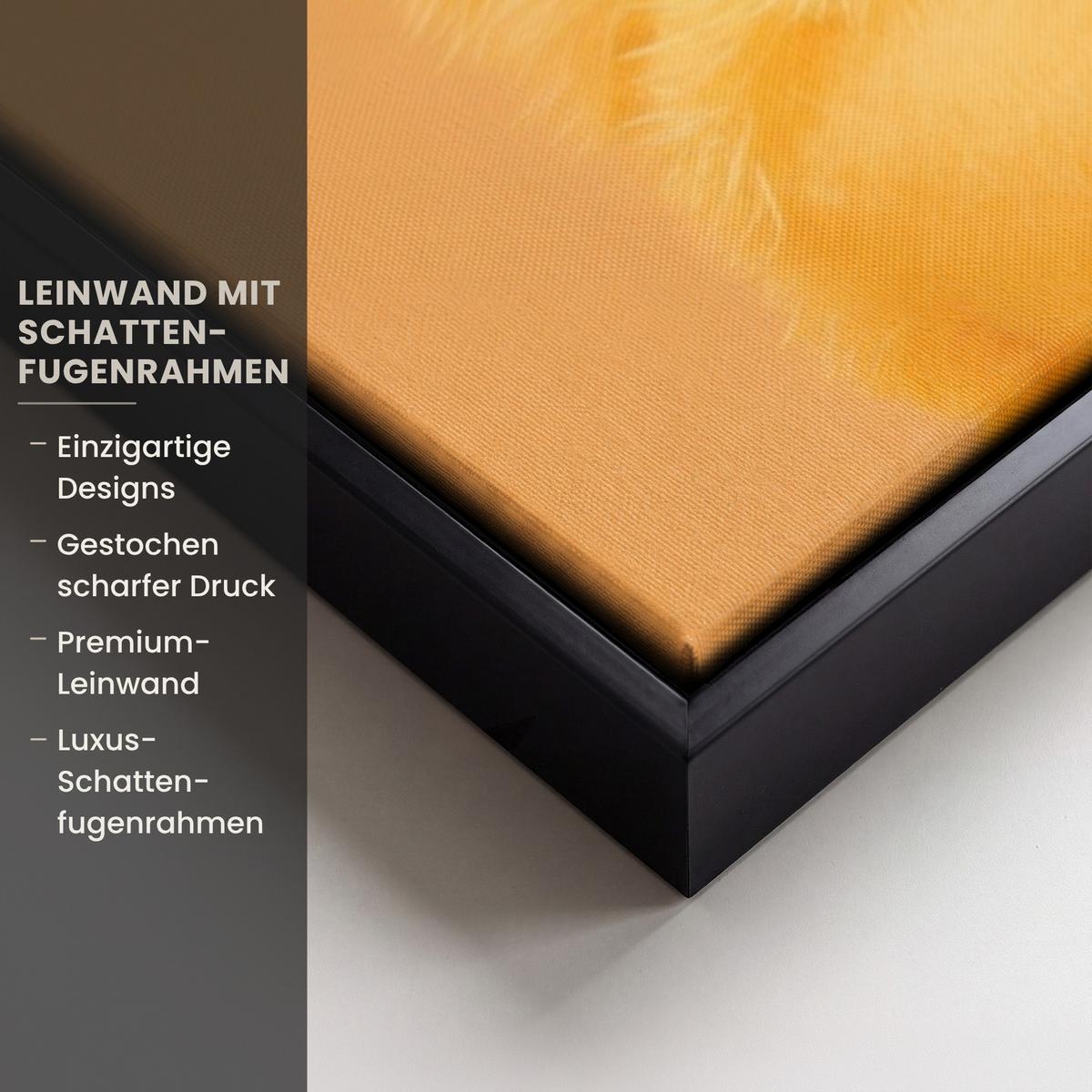 LEINWAND Bilder mit Rahmen - Osterhase - Kostüm - Ente - 60x90 - Gelb, Textil (60/90cm) - MuchoWow