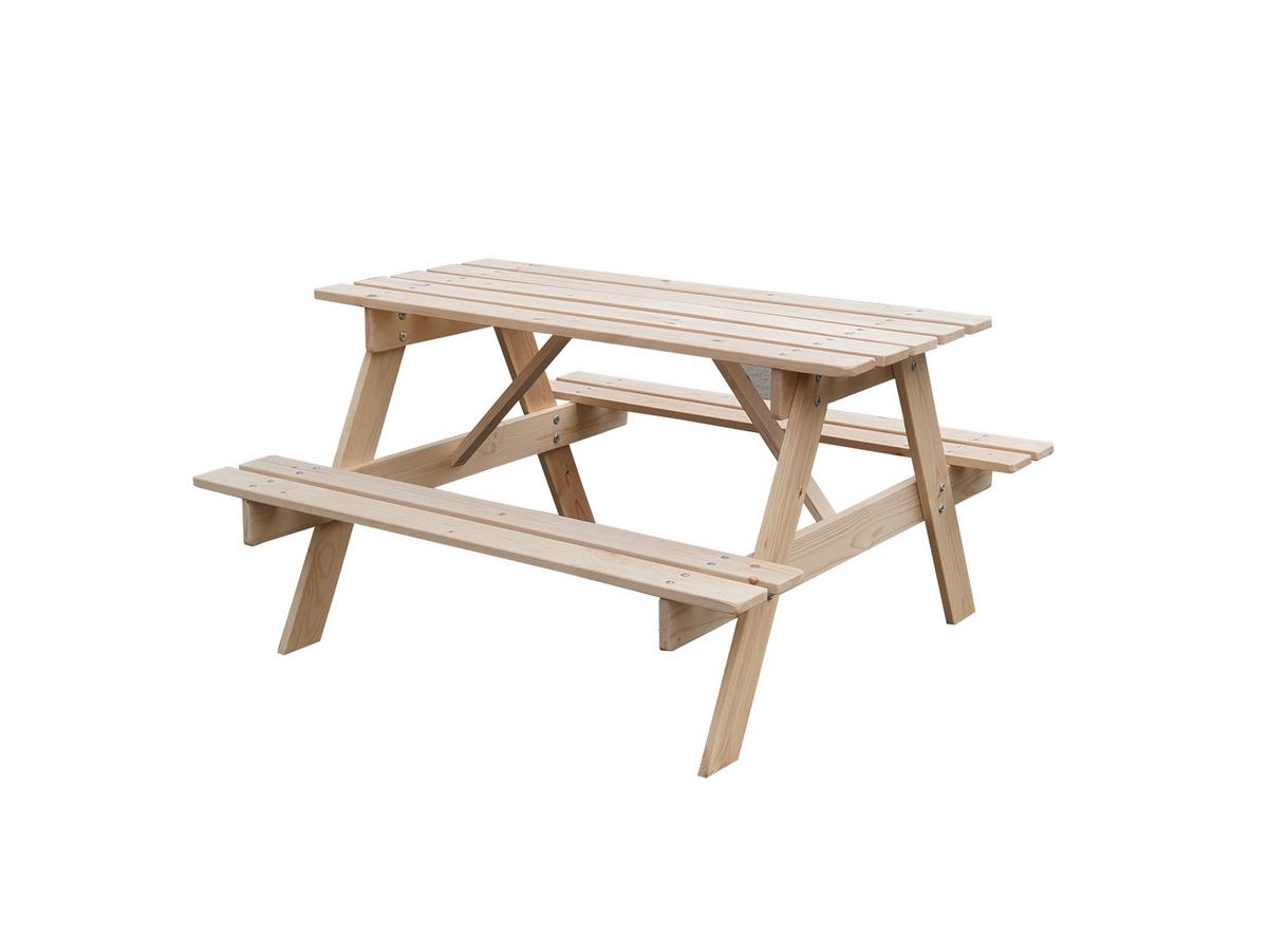 KINDERSITZGARNITUR aus naturholz- H50 x 90 x 90 cm - M018-1 - Beige, Holz (90/50/90cm) - Timbela