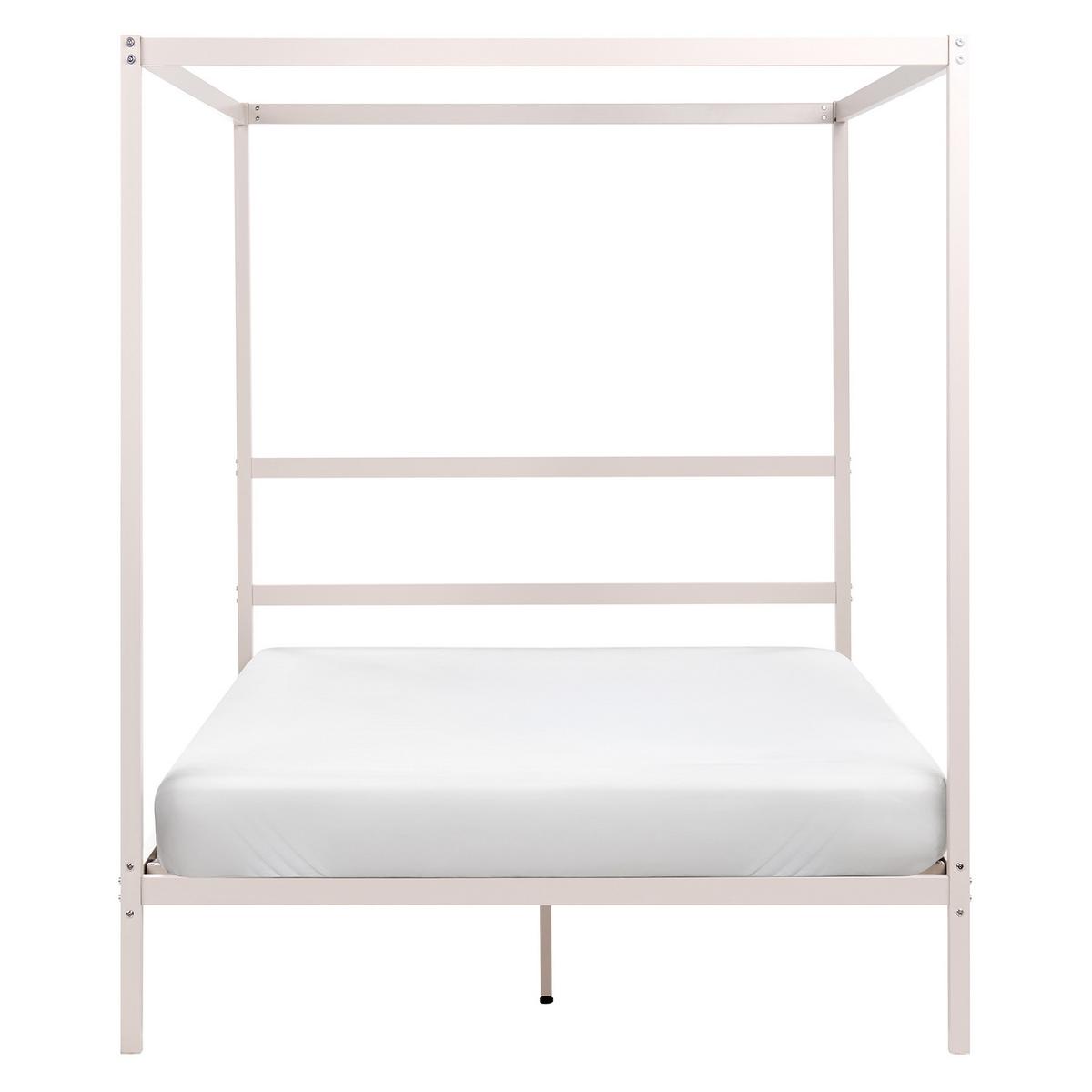 HIMMELBETT Metall 140/200 cm Hellbeige Lestards - Beige, Metall (140/200cm) - Beliani
