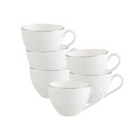 KAFFEETASSEN Anmut Platinum No.1 weiß 150 ml 6er Set - Weiß, Keramik (0.15L) - Villeroy & Boch