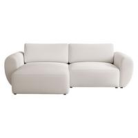 ECKSOFA Suzi - Creme/Schwarz, Holzwerkstoff/Kunststoff (147/261cm) - MIRJAN24