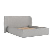POLSTERBETT Bellano mit Stauraum 200/200 cm Grau im Megan Stoff - Schwarz/Naturfarben, Holz/Holzwerkstoff (200/200cm) - AltaBeds