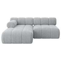 ECKSOFA modulares Sofa Razon-L1 - 190x160x70 cm Grau Cord - Grau, Holzwerkstoff/Textil (190/160cm) - ALTDECOR