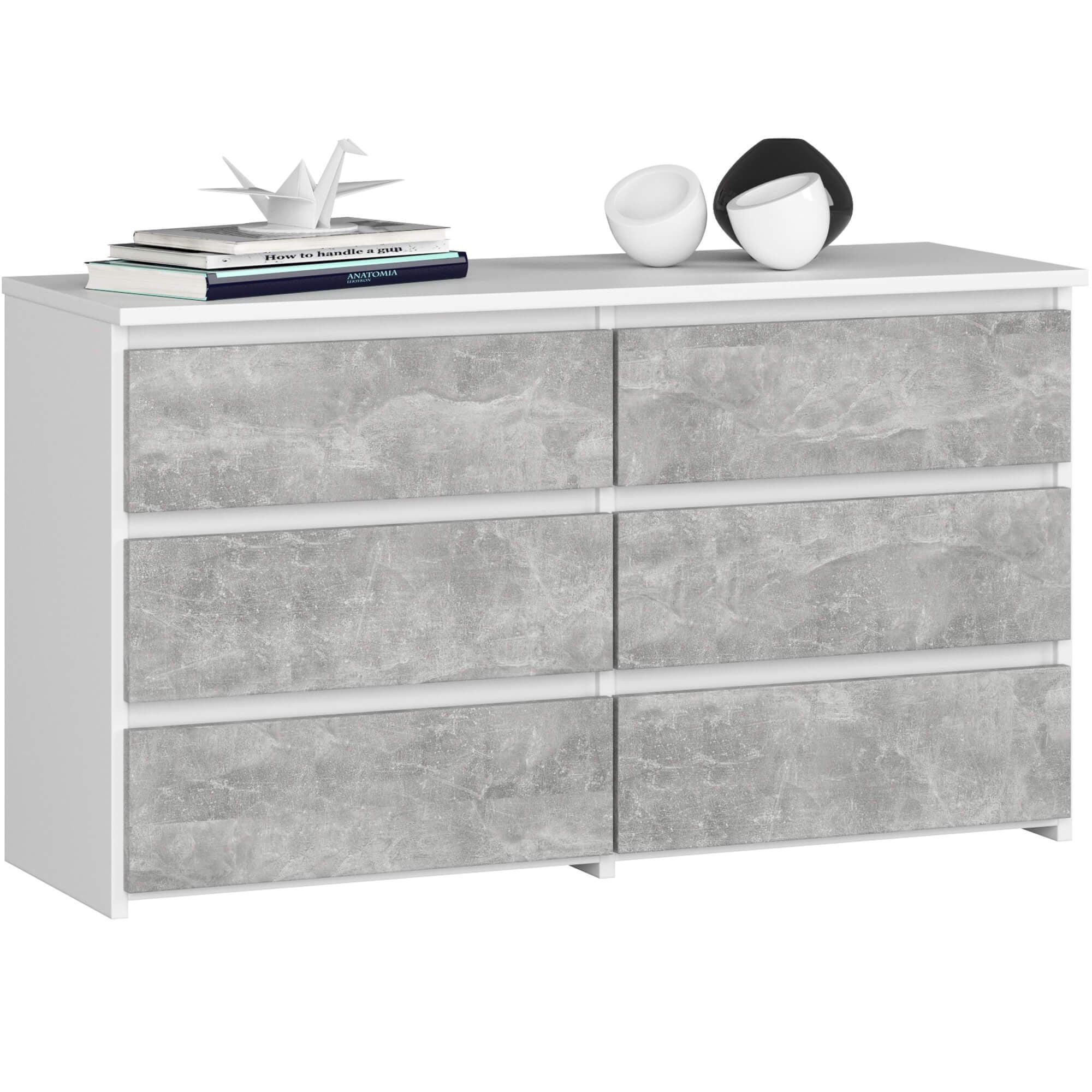 KOMMODE Weiß, Beton 57/100/35 - Weiß, Holzwerkstoff (100/57/35cm) - RAUMHIRSCH FURNITURE