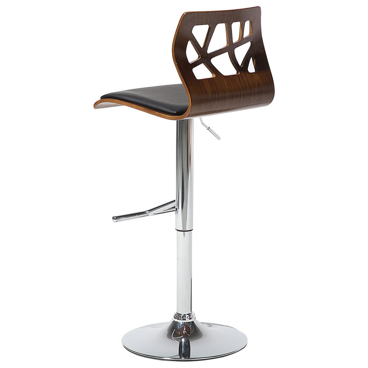 BARHOCKERN 2er-Set Braun Petersburg - Silberfarben/Schwarz, Kunststoff (42/112/42cm) - Beliani