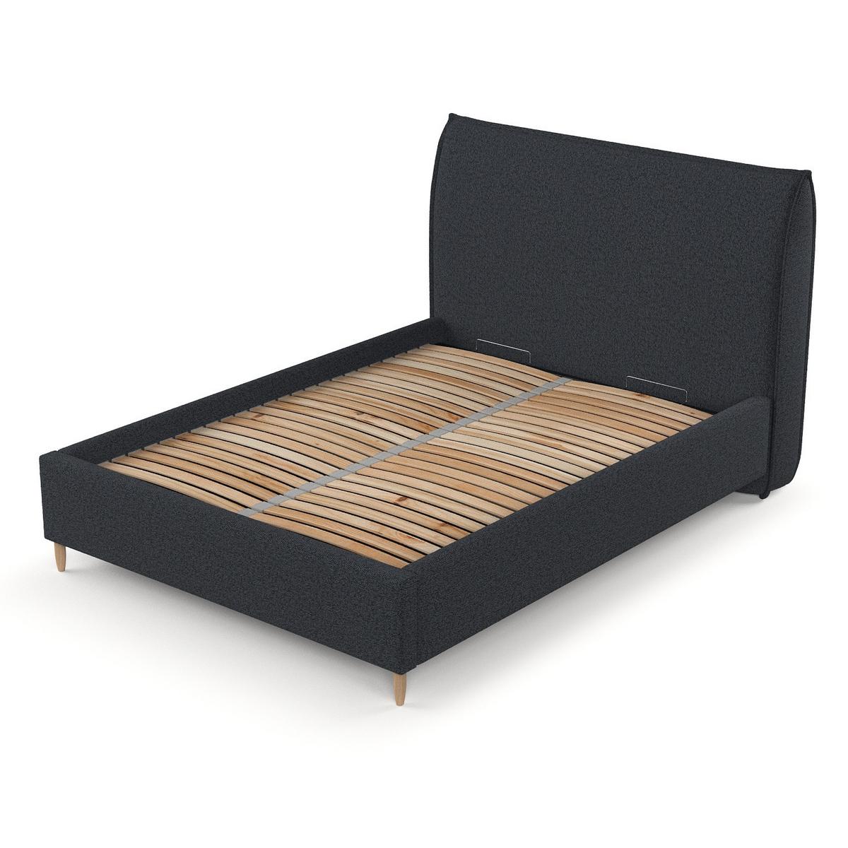POLSTERBETT Mira 140/200 cm Anthrazit im Riva Stoff - Anthrazit/Naturfarben, Holz/Holzwerkstoff (140/200cm) - AltaBeds