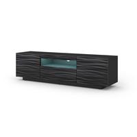 TV LOWBOARD Schwarz Hochglanz 150/42/37 - Schwarz Hochglanz, Holzwerkstoff (150/42/37cm) - RAUMHIRSCH FURNITURE