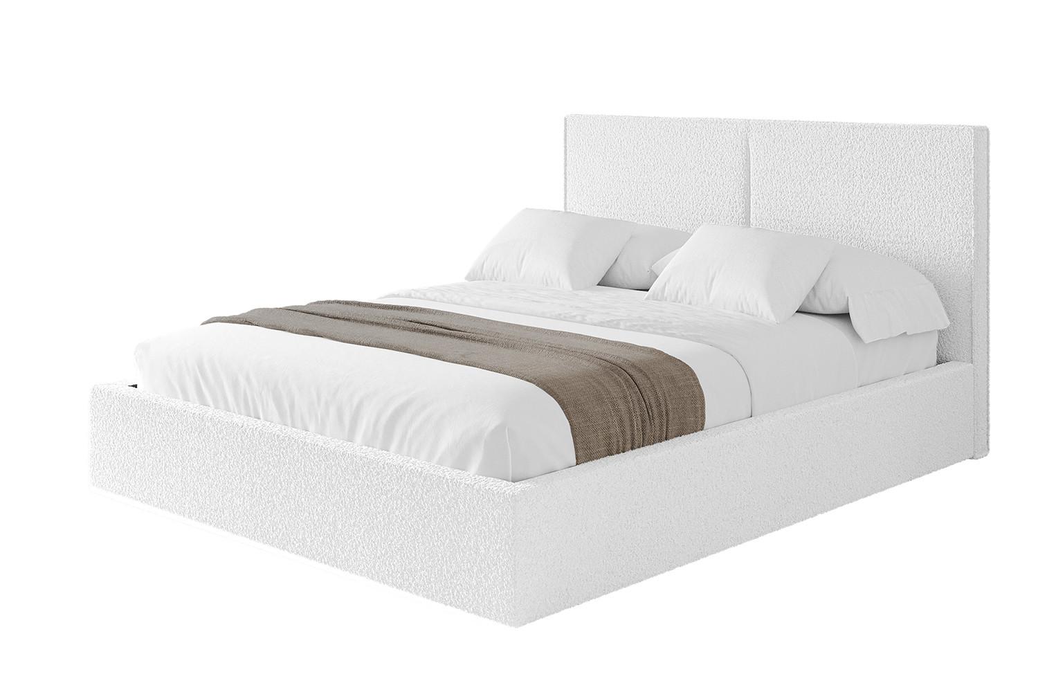 POLSTERBETT mit Bettkasten und Lattenrost, Boxbett ohne Matratze - VANTO 180x200 Weiß - Weiß, Holzwerkstoff/Textil (180/200cm) - ALTDECOR