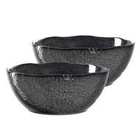 SALATSCHÜSSELN Matera anthrazit ø 24 cm 2er Set - Grau, Keramik (1cm) - Leonardo Living