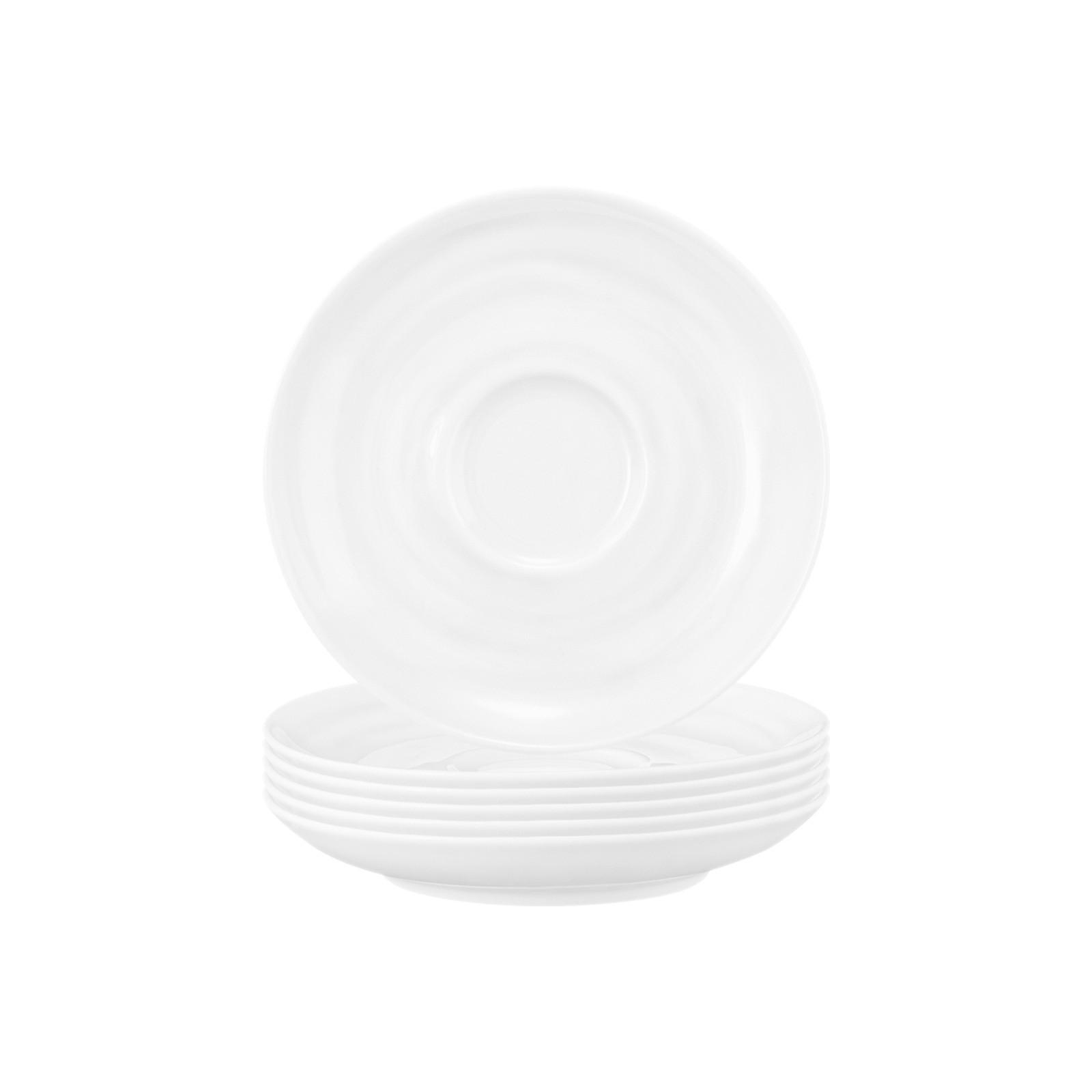 ESPRESSOUNTERTASSEN Terra Weiß ø 12 cm 6er Set - Weiß, Keramik (12cm) - Seltmann Weiden