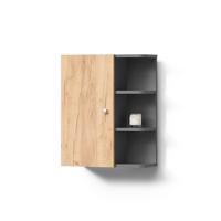 BADSCHRANK Fucino Anthrazit/Goldkraft Eiche 47.2 x 59.2 cm - Honigeiche/Anthrazit, Holzwerkstoff (47.2/59.2/20.8cm) - Livinity®