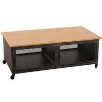 COUCHTISCH Schwarz, Beige - Beige/Schwarz, Holz (60/120/45cm) - MCW